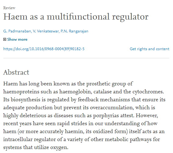 Haem as a multifunctional regulator